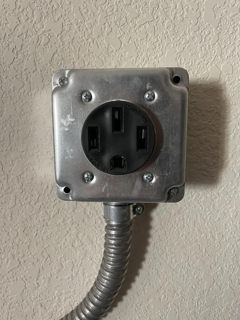 NEMA 14-50 outlet installed for Electrical Panel Upgrade in Hegins